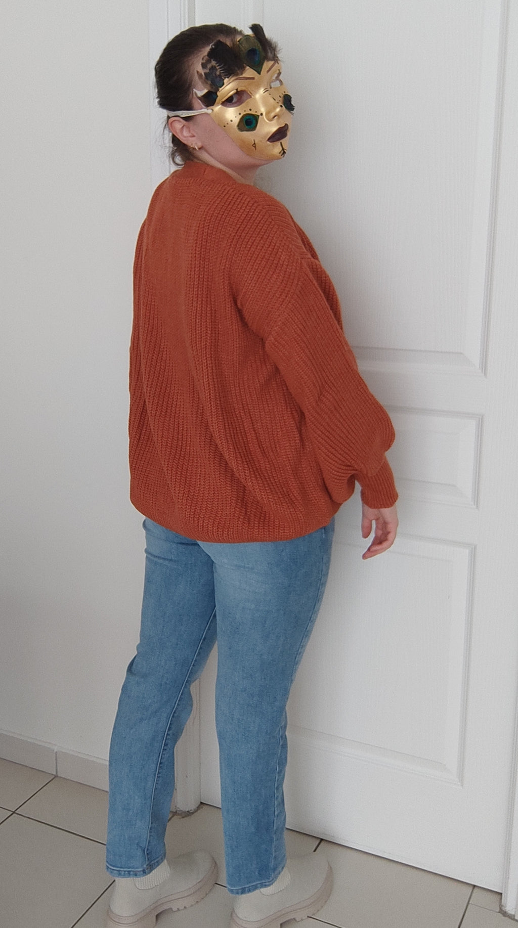 Ensemble top et cardigan auburn