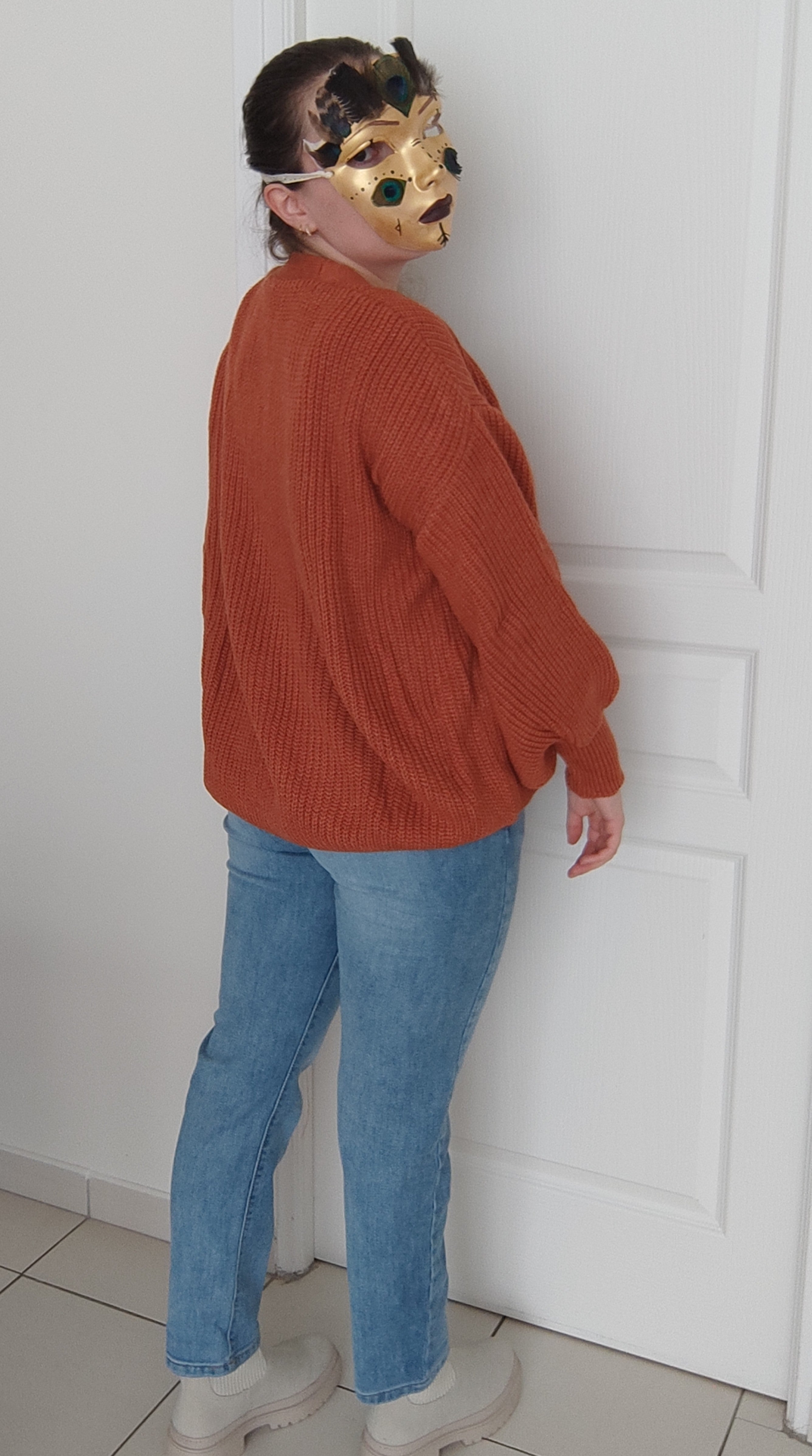 Ensemble top et cardigan auburn